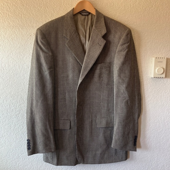 Clairborne Exclusively Made for THE BON Worsted Wool Houndstooth Blazer men 42L